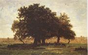 Theodore Rousseau Group of Oaks at Apremont in the Forest of Fontainebleau (mk05) Sweden oil painting artist